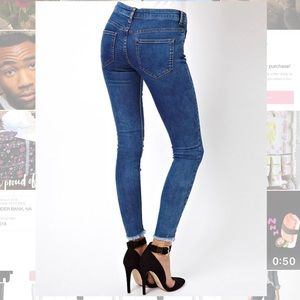 Skinny Raw Hem Jeans